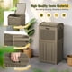 thumbnail image 5 of STTSTTA 33 Gallon Outdoor Trash Can, Hideaway Garbage Bins with Tiered Lid, Waterproof Resin Outside Waste Bins for Patio, Outside Pool, Backyard and Deck (1, Brown), 5 of 8