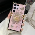 thumbnail image 4 of for Samsung Galaxy A16 Kickstand Case, Glitter Luxury Woman Girly Cute Butterfly Ring Holder Foldable Stand Shockproof Floral Pattern Golden Plated Soft TPU Flexible Cover for A16 5G, Pink, 4 of 13