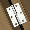 thumbnail image 5 of Bisagra a tope plegable de metal grueso de 6 piezas para armario de puerta de gabinete, plateada, 5 of 5