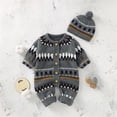 thumbnail image 2 of Youmylove Fall Winter Sweater For Kids Tops Baby Girls Boys Cotton Knitted Sweater Romper Jumpsuit Outfits Hat Set, 2 of 9