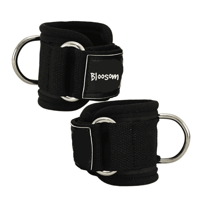 Grilletes Para Muñeca Bloosom Muñequera Para Polea Gym Pesas Negro 01