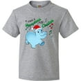 thumbnail image 3 of Inktastic I Want a Hippopotamus for Christmas Hippo in Santa Hat Youth T-Shirt, 3 of 5
