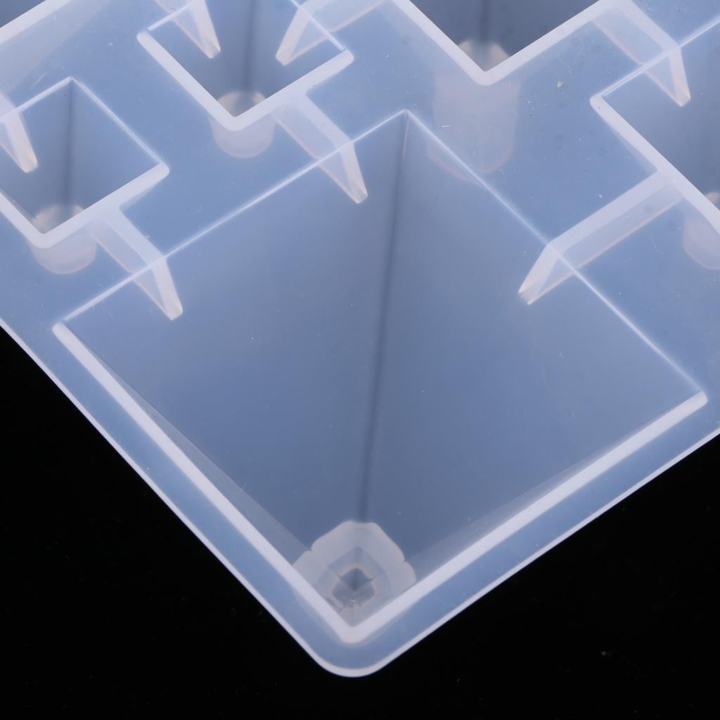 Milageto 1Set Pyramid Silicone Mould DIY Resin Art Craft Jewelry Making Pendant Molds