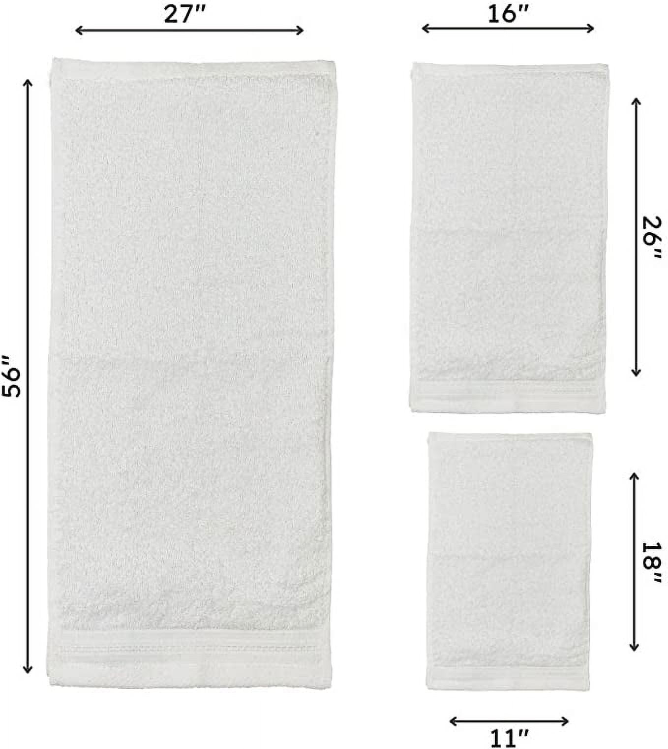 Kaufman - Personalized Luxury Hotel Quality Towels Embroidered (2 Bath Towel,  2 Hand Towel, & 2 Washcloth) White Towel Set with Monogrammed Letter 100%  Cotton for Bathroom, Kitchen and Spa. 