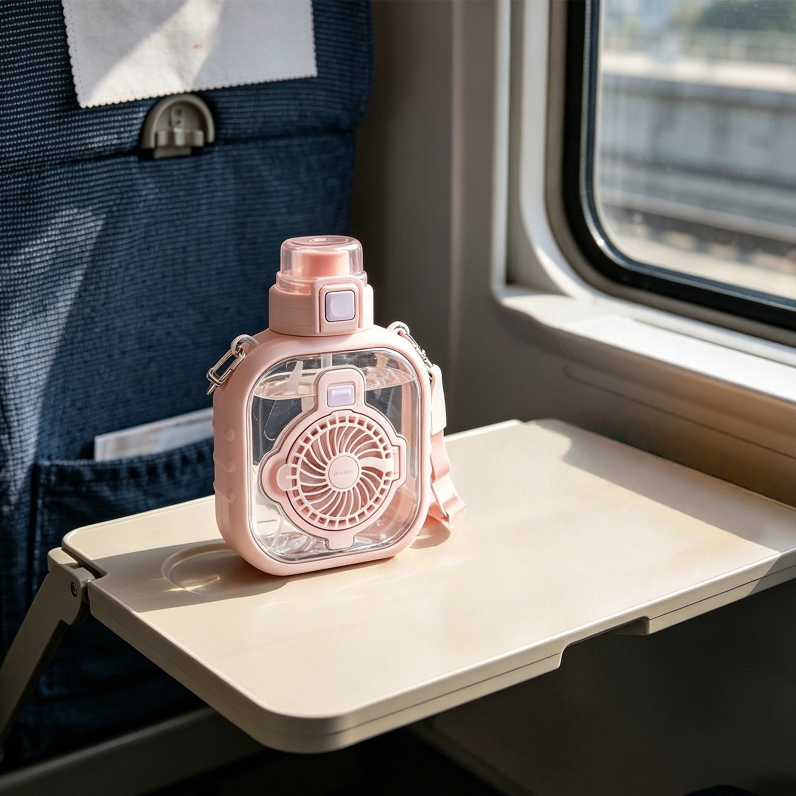 Glass & Bottle Glass Water Bottle Swing Top Glass Bottle Glass Juice Bottles Large capacity fan cup 980ML capacity pink Plastic