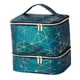 thumbnail image 4 of Estuche de transporte de doble capa, bolsa de almacenamiento de PU, portátil con asa, para esmalte de uñas Verde, 4 of 9