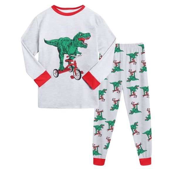 OYXSER Baby Boy Clothes 6Y 7Y Kids Infant Baby Boys Long Sleeve Cartoon Print Outfit Pants Sleepwear Set, Green 6-7Y