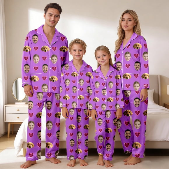 FamilyMatching for Kids and Adults Cozy Sleepwear for Family Nights Sleepovers Customizable Couples Style Matching Family Pajamas