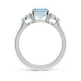 thumbnail image 2 of ANGARA Natural 2 ct Aquamarine and Pear Diamond Three Stone Engagement Ring in 14K White Gold for Women (Size-9x7mm) | March Birthstone, Anniversary, Jewelry Gift for Women | Natural Aquamarine Ring, 2 of 10