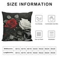 thumbnail image 6 of Shangniulu Black and Red Rose Flower Throw Pillow Covers Set of 2 Cushion Decorative Square Pillow Cases for Couch Sofa Bed, 6 of 6