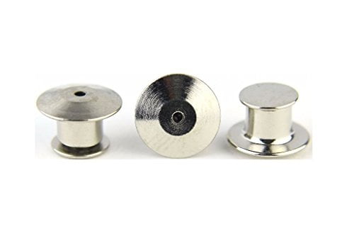 Outee 40 Pieces Pins Locking Backs Pin Locks Metal Pin Backs Locking Clasp