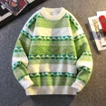 thumbnail image 2 of Suéter grueso y cálido para hombre, jersey de lujo de primera calidad, estampado a la moda, para otoño e invierno, talla 4XL-M, 2 of 5