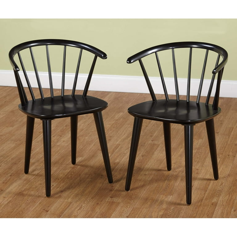 TMS Florence Indoor Dining Chair, Set of 2, Black - Walmart.com