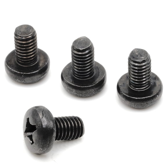 Stainless Screws for ReplacementScrews M6-1.0 x 10mm License Plates (Set of 4, Black)