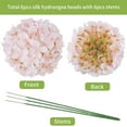 thumbnail image 3 of Silk Hydrangea Artificial Flowers Heads with Stems for Wedding Home Decor Pack of 6 (Purple), 3 of 4