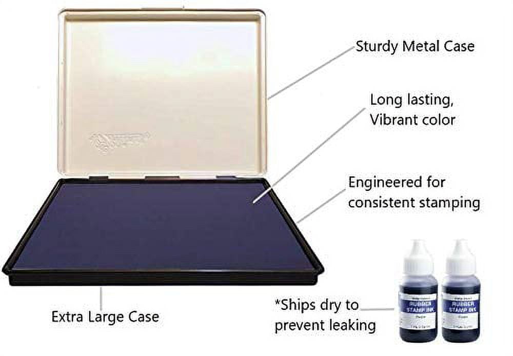 Infusion 7" x 8" Extra Large Industrial Stamp Ink Pad, Your Go to Large Stamp Ink Pad for Bright Color, Even Coverage and Durability, Purple Stamp Pad