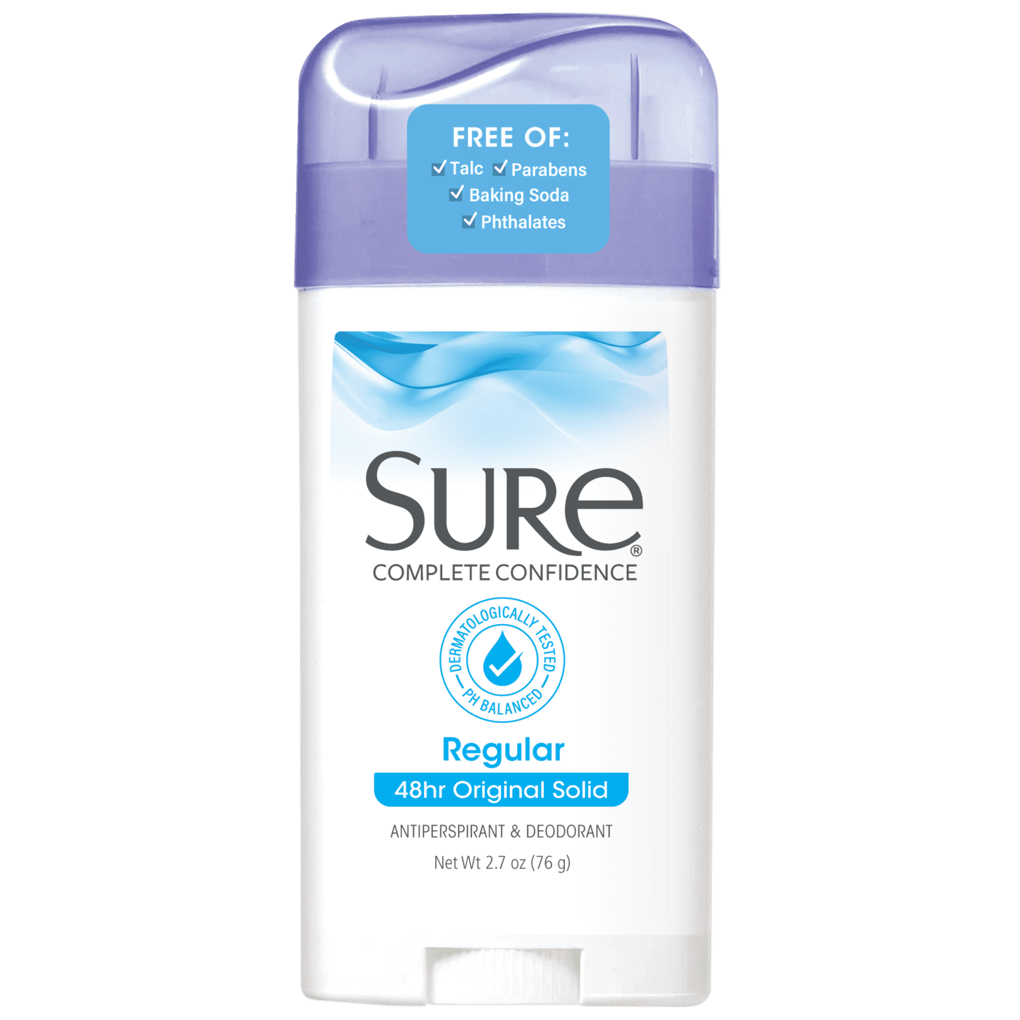 Sure Solid Anti-Perspirant Deodorant Original Solid Stick Regular Scent Women 2.7 oz