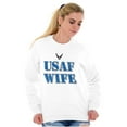 thumbnail image 4 of US Air Force USAF Wife Proud Spouse Women Crewneck Sweatshirt Brisco Brands X, 4 of 6
