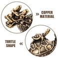 thumbnail image 3 of Raindrops 1Set Dragon Turtle Statue Decor Golden Copper Miniature For Home Interiors, 3 of 6