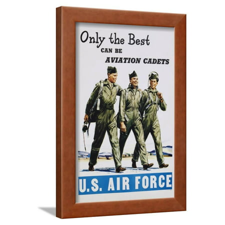 Only the Best Can Be Aviation Cadets Recruitment Poster Framed Print Wall