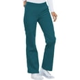 thumbnail image 3 of Cherokee Flexibles Women Scrubs Pant, Mid Rise Knit Waist Pull-On, Plus Size, 2085, 4XL, Caribbean, 3 of 7