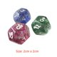thumbnail image 3 of 3 piezas de 12 lados astrología signos del zodiaco dados adivinación Tarot juguete (purpurina), 3 of 3