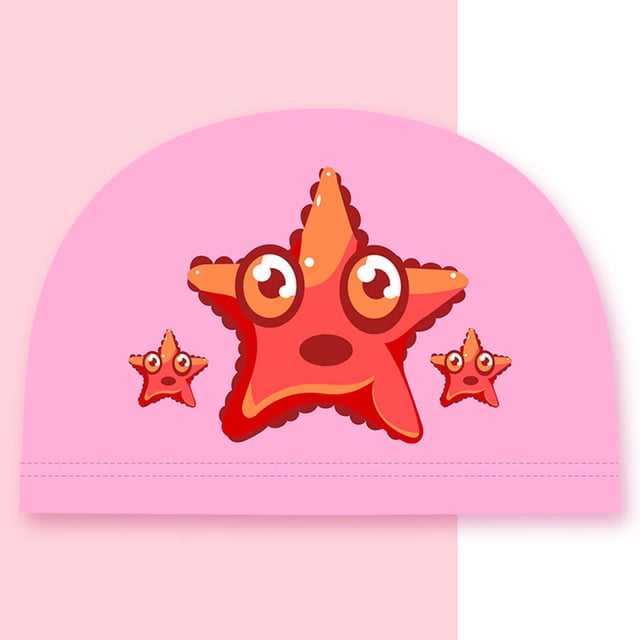 Gorros de Natación, Gorro de Natación Duradero para Gorro de Natación de Ajuste Cómodo 3D para Y Adolescentes (de 2 a 12 años) Niñas rosa Macarena Nadar infantil