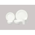 thumbnail image 3 of Bone China Rim Shape, Elegance White 40pc Dinnerware Set, 3 of 9