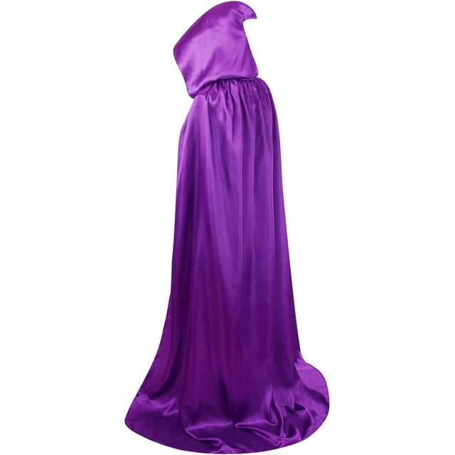 GRAJTCIN Capa con capucha unisex para adultos, longitud completa, disfraz de Halloween, Navidad, fiesta, tamaño de 43 a 67 pulgadas