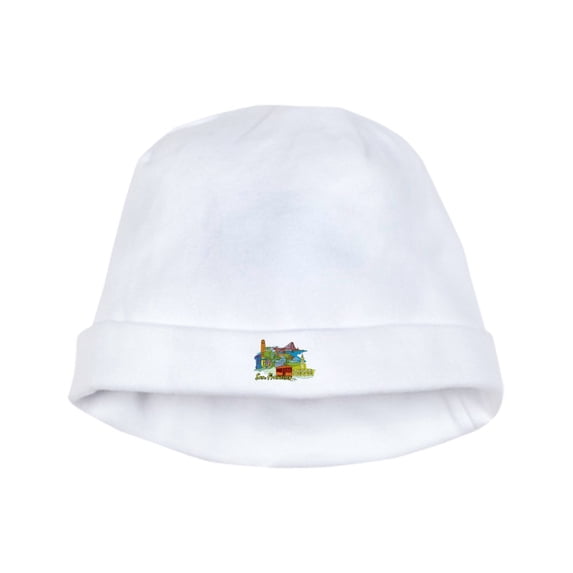 CafePress - San Francisco Travel Poster - Baby Hat