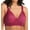 Ruby Red Floral, variant on Women's Molded Padded Seamless Wirefree Bra Bra, Ruby Pink Floral, 50G