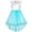 Blue, variant on Flower Girls Dress Pink Hi-low Skirt Wedding Party 3 Years