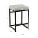 thumbnail image 5 of Taburete Benzara de metal gris negro 41x41x61 cm, 5 of 6