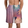 thumbnail image 1 of Fotbe Dreamy Moonlit Window Trajes de Baño Estampados para Hombre, Shorts de Verano de Secado Rápido, Ropa de Playa, Bañadores-Large, 1 of 6