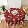 thumbnail image 4 of Merry Christmas  Tablecloth 60 Inch，Winter Snowflake Decorative  Table Cloth with Dust-Proof Wrinkle Resistant for Home Kitchen Dining Room Patio Outdoor Picnic Party, 4 of 10