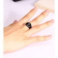 thumbnail image 2 of PAURO Cross Rings for Men Women Black Silver Rose Gold Plated Pinky Cool Simple Personalized Statement Dainty Circle Jewelry Black Size 7, 2 of 5