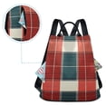 thumbnail image 5 of FORMRS Women's Travel Backpack Purse Anti-Theft Hidden Pockets Casual Shoulder Bag, Vibrant Red Tartan Pattern, 5 of 7
