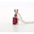 thumbnail image 3 of Natural Emerald Pink Tourmaline Sterling Silver Necklace NT15, 3 of 9