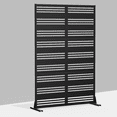 thumbnail image 2 of MAYEERTY 72"x47"x16" Outdoor Privacy Screen with Stand Metal Balcony Decorative Screen,Black, 2 of 10