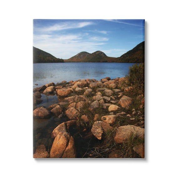 Stupell Industries Acadia Pond Photography Nature Photography Gallery Wrapped Canvas Print Wall Art, 24 x 30