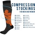 thumbnail image 4 of FREEAMG Basketball Player Splash Silhouette Compression Socks for Women and Men, 1 Pair, 4 of 7
