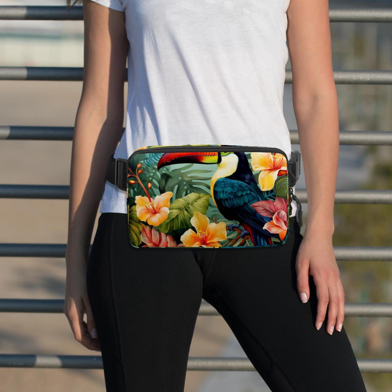 Toucan Lightweight Adjustable Waist Bag with Extension Strap for Men and Women - Fanny Pack Money Belt