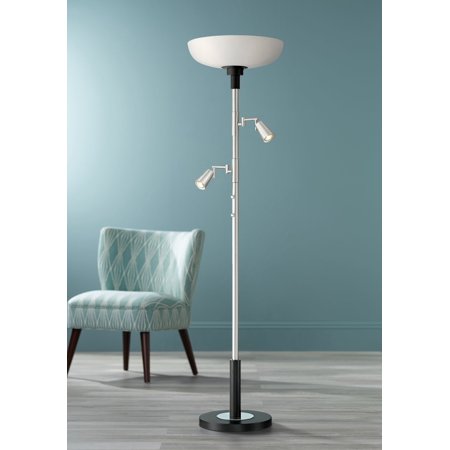 Possini Euro Design Modern Torchiere Floor Lamp With Reading