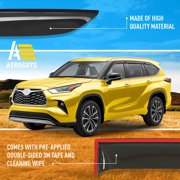 AEROGUYS Tape-On Window Deflectors Extra Durable Window Visors Rain Guards Fit for Toyota Highlander 2020-2026, Sun Visors, Wind Vent Visors, Car Accessories - 6 pcs. AG0739