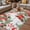 Green Red Off White, variant on Cardinal Bird Outdoor Rug for Patio/Deck/Porch, Non-Slip Large Area Rug 5 x 7 Ft, Winter Poinsettia Pine Cones Berry Black Indoor Outdoor Rugs Washable Area Rugs, Reversible Camping Rug Carpet Runner