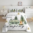 thumbnail image 1 of Erosebridal Happy Camping Bedding Twin Comforter Set, RV Camper Down Comforter, Cartoon Camp Decor, Reversible, 1 of 7