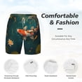 thumbnail image 5 of Lsque Mens Swim Trunks Koi Pond Lilies Pattern - Bathing Suit Compression Liner - Beach Swim Shorts Swimwear - (S-3XL) - Stretch Quick Dry -Medium, 5 of 9