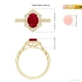 thumbnail image 6 of ANGARA Natural Oval 1.25 ct Ruby Trillium Floral Shank Ring in 14K Yellow Gold for Women (Size-8x6mm) | July Birthstone, Birthday, Anniversary, Jewelry Gift for Women | Natural Ruby Ring, 6 of 10