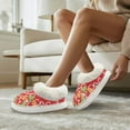 thumbnail image 4 of FUIALDOLG Christmas Slippers for Women Modern Style Gingerbread Man Print Winter House Slippers Indoor Comfort Thick Sole Bathroom Cozy Gifts, 4 of 7