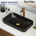 thumbnail image 5 of DV-1V0047B DeerValley Ally 19'' x 12'' Drop-In Bathroom Sink Semi-Recessed Vessel Sink Rectangular Above Counter Basin, 5 of 10